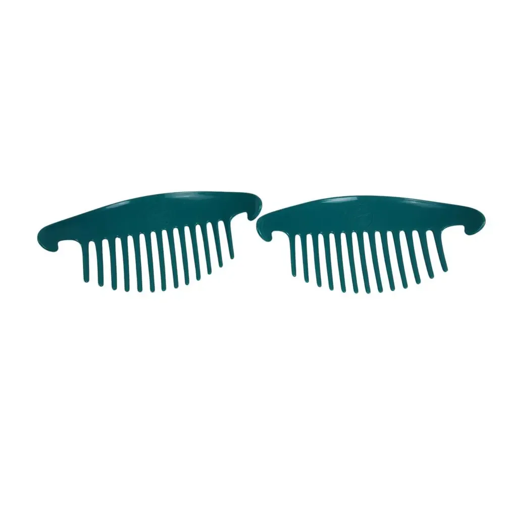 Vintage 80s Wings Teal Green Hair Cincher Clip Banana Comb Set